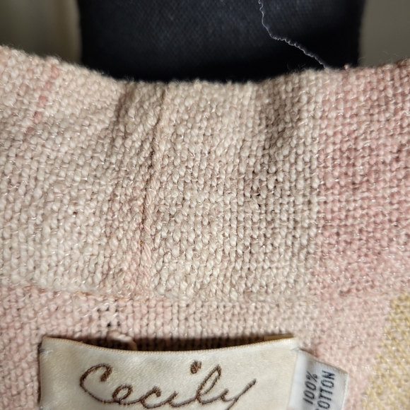 VINTAGE 70'S CECILY HEAVY COTTON LONG VEST - Picture 2 of 10